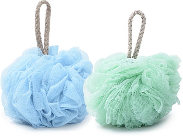 OMGift Loofah Sponge Shower Loofahs 50g Bath Sponges Mesh Balls Many Colors for Body Scrubber Exfoliator Wash Back Scrubber Bathroom Men Women - 2 or 4 Pack Scrubbers Cleaning Bathing Accessories Bath Sponge For  Men & Women
