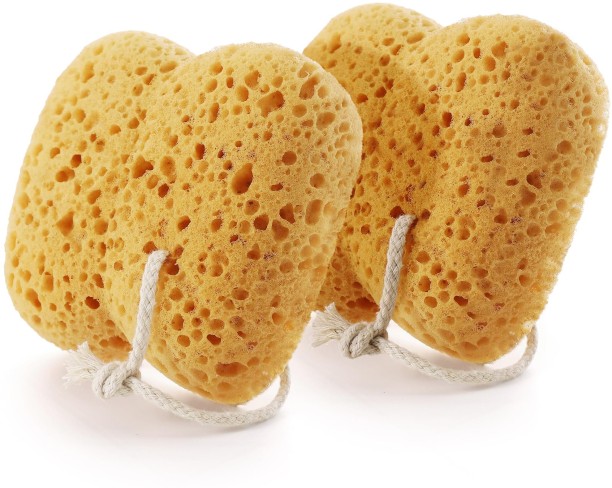 OMGift Sponges Bath, 2Pcs Larger Shower Sponges for Women Men, Exfoliating Body Sponge Dense Foam for Gentle & Deep Cleansing, Ultra-Soft for Sensitive Dry Skin Bath Sponge For  Men & Women, Boys & Girls