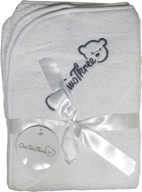 Bunty (90 cm x 90 cm) Baby Hooded Towel - Design 001 - 090x090cms - 380GSM Cotton Bath Towel