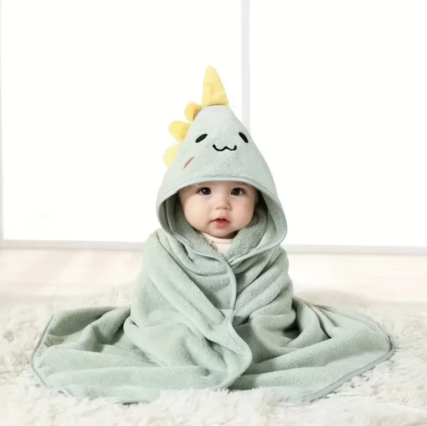 Kai Baby (80 cm x 80 cm) Hooded Bath Towel Microfiber Bath Towel