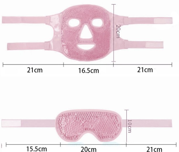 ALANES Cooling Ice Face Eye Mask Set Hot Cold Reusable Compress Waterproof Bath Spa Pillow