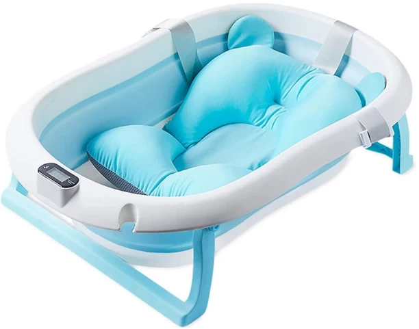 ELCTRO WORLD Foldable Baby Bathtub with Temperature Sensing,Collapsible Bath Tub