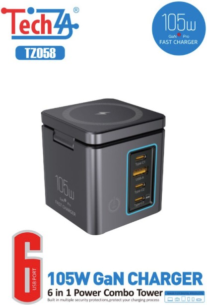 TechZA TZ058 PD Mobile Charger with Detachable Cable