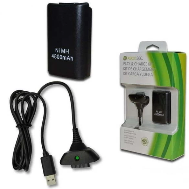 Digital World X-360 Compatible XBox 360 Wireless Controller Battery Pack 4800mAh Gaming Charger with Detachable Cable