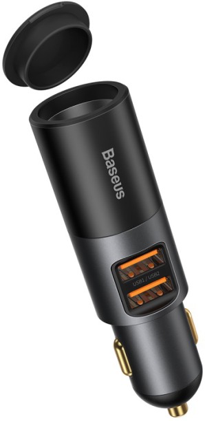 Baseus Share Together 120W 2 in 1 Car - 2 USB-A Quick Charge 1.5 A Multiport Mobile Charger with Detachable Cable