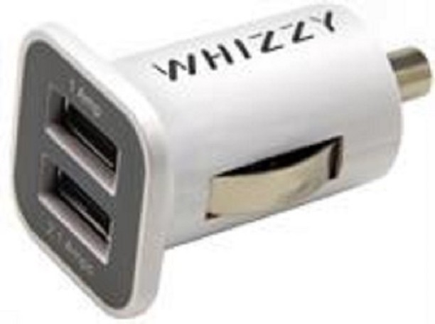 Whizzy BE0120WH Adaptive Charging 2.4 A Multiport E-car Charger with Detachable Cable