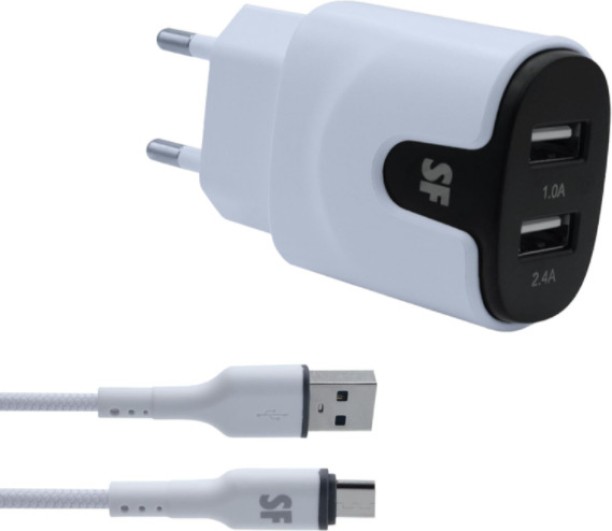 Superfly SF Dual C Quick Charge 3.4 A Multiport Mobile Charger with Detachable Cable