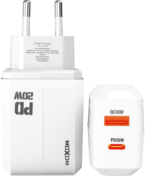 Moxom TFP001 PD 1.6 A Multiport Mobile Charger with Detachable Cable