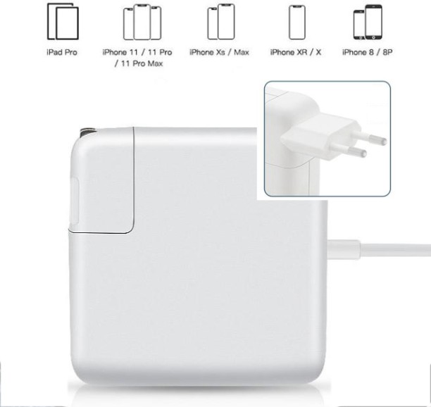 Fantasy Town 87W Type-C Charger 2M Cable - For MacBook Multi-Plug 20.2V HyperCharge 2.4 A Multiport iPod Charger with Detachable Cable