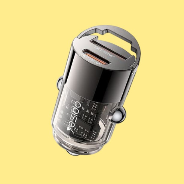 Yesido Dual Port 30W Fast Charging Mini Hidden Car Charger - Y68 PD 3 A Multiport Mobile Charger