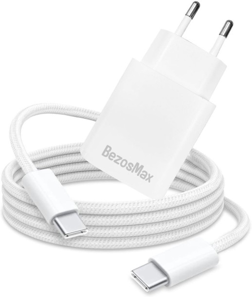 BezosMax 33W USB C Fast Charger with Durable Braided Cable for Phone, Smart Safety Power Adapter with Intelligent Protection & Reversible Blind Plug, Rapid Charging Kit for Home Office Travel 15 A Mobile Charger with Detachable Cable