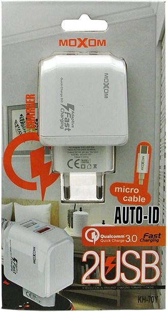 Moxom Charger fast 3a for -KH70Y Multiport Mobile Charger with Detachable Cable