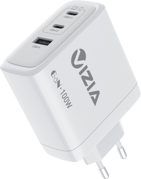Vizia 100W GaN 3 A Multiport Mobile Charger with Detachable Cable
