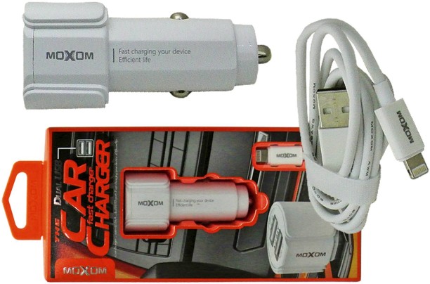 Moxom Car charger - IOS i6/I7/I8 -KC-15 Mobile Charger with Detachable Cable