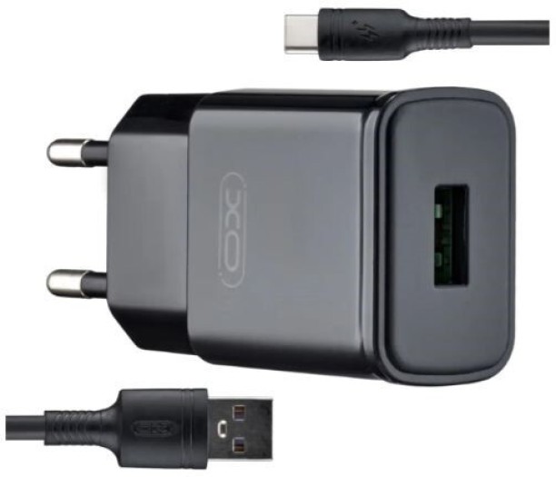 XO QC3-0 Quick Charge 3.1 A Multiport Mobile Charger with Detachable Cable