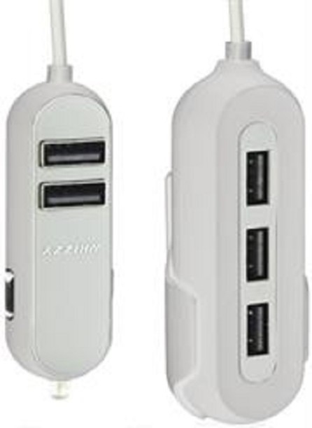 Whizzy Whizzy-5 Adaptive Charging 2.4 A Multiport E-car Charger with Detachable Cable