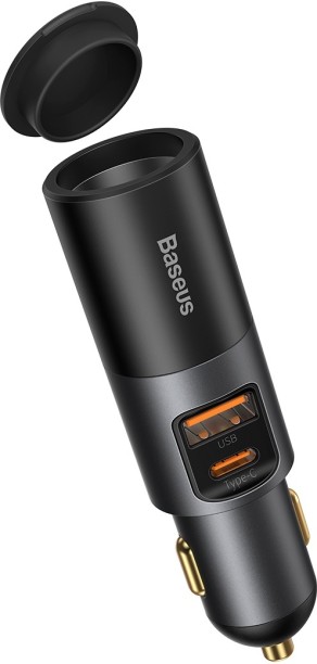 Baseus Share Together 120W 2 in 1 Car U+C Quick Charge 1.5 A Multiport Mobile Charger with Detachable Cable