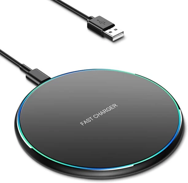 PressPlay Tech Wireless Charging Pad – Andriod & IOS Phone Supercharge 2 A Mobile Charger with Detachable Cable