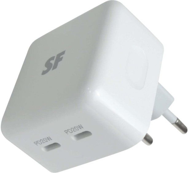 Superfly 40W Dual Type C Wall Charger White Quick Charge Multiport Mobile Charger