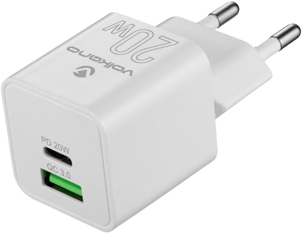 Volkano VK-8058-WT Qualcomm 3.0 Multiport Mobile Charger with Detachable Cable