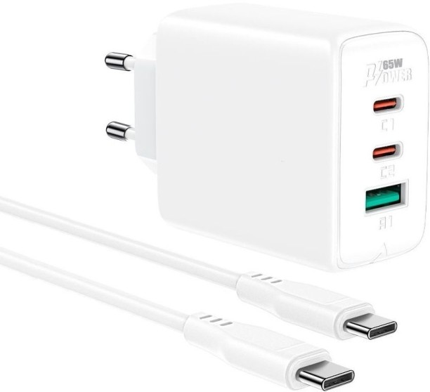 CHARGERS 65W PD CHARGER Quick Charge 5 A Multiport Mobile Charger with Detachable Cable