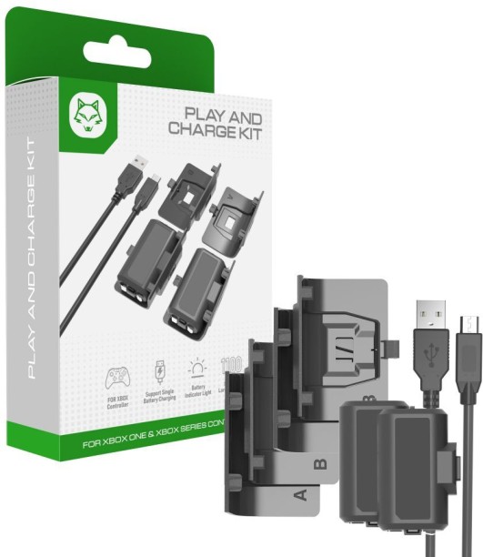 DT Play & Charge Kit 1100mAh Adaptive Charging 5.4 A Gaming Charger with Detachable Cable