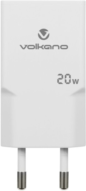 Volkano M-Series Dual USB Wall Charger Qualcomm 3.0 Multiport Mobile Charger with Detachable Cable