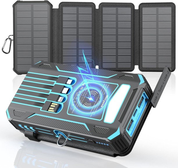 RAR Solar charger power bank 49800mAh wireless portable mobile phone charger Quick Charge Multiport iPod Charger