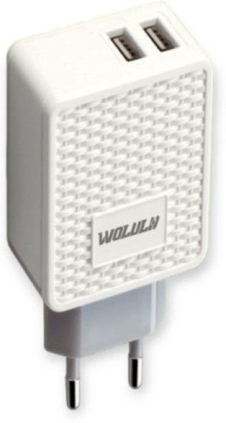 WOLULU Dual USB Wall Charger 2.1A Supercharge 2.1 A Multiport Mobile Charger with Detachable Cable