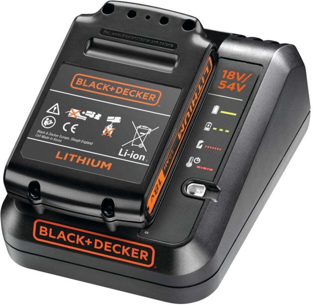 Black & Decker BDC1A15-QW Adaptive Charging Multiport Power Drill Tool Charger with Detachable Cable