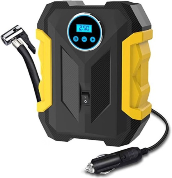 Digital 2 in 1 Air Compressor 12 Volt 0.1 A E-car Charger