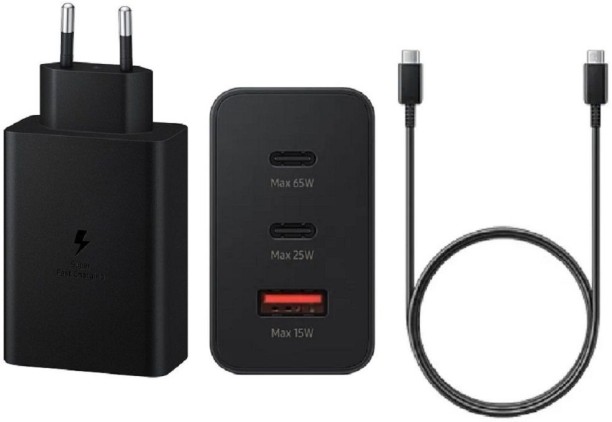 Phone-box 65wtrio007 Supercharge Multiport Mobile Charger with Detachable Cable