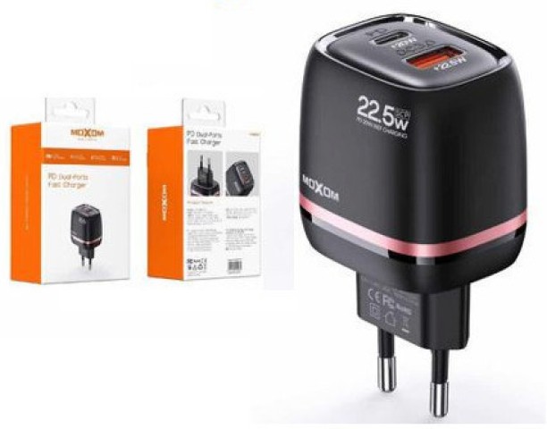 Just Simplified Moxom Home Charger Quick Charge 0.7 A Multiport Mobile Charger with Detachable Cable