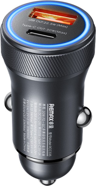 Remax 30W USB C Car Charger iPhone Car Charger Qualcomm 2.0 3 A Multiport Mobile Charger