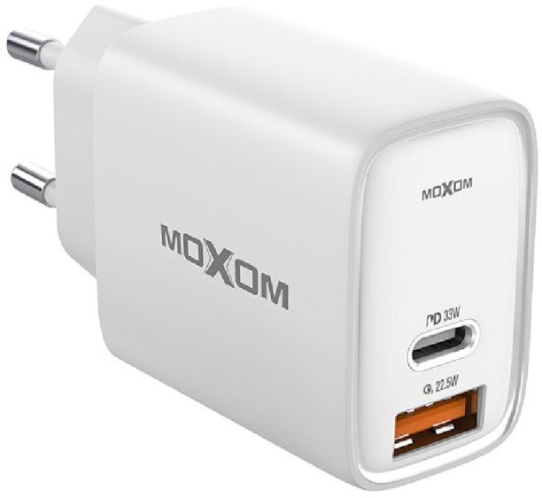 Ashcomonline 33Watt Fast Charger with Type-C to Type-C Charging Cable Adaptive Charging 2 A Multiport Mobile Charger with Detachable Cable