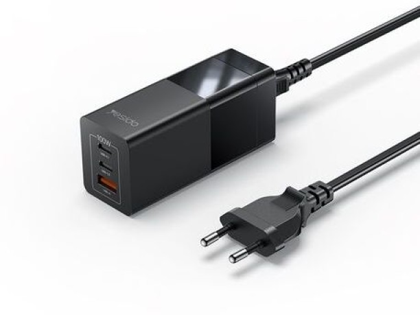 Yesido YC58 100W 2Type-C+USB Ports Desktop GaN Charger for Laptop & Phones PD 5 A Multiport Mobile Charger