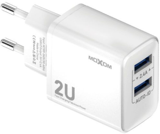 Moxom MX-HC130 2.4 A Multiport Mobile Charger with Detachable Cable
