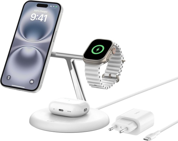 Belkin 3 in 1 Wireless Charging Stand Quick Charge 2 A Mobile Charger