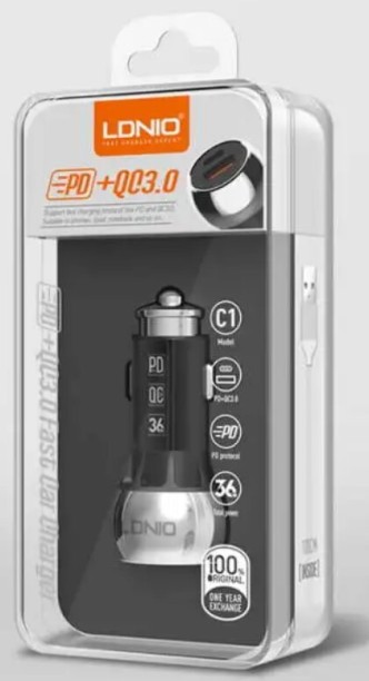 ldinio LDINIO PD Fast Car Charger USB & USB-C Qualcomm 3.0 9 A Multiport Mobile Charger