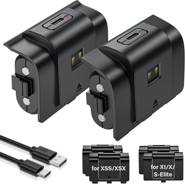 Mimd Rechargeable Controller Battery Pack for Xbox Adaptive Charging 5 A Multiport Gaming Charger with Detachable Cable