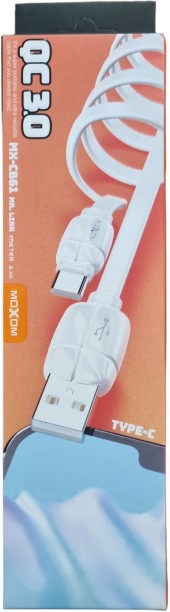 Moxom Cable - charging Type CQC3.0 CB61 white 1m Mobile Charger with Detachable Cable