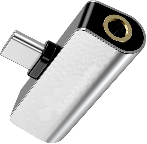 SMTE LS26 Adapter Type-C 2-in-1 Audio TurboPower 3.0 Mobile Charger with Detachable Cable