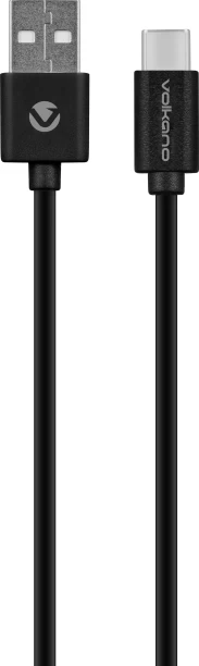 Volkano Volt-C Series Dual USB and USB-C Wall Charger with USB to USB-C Cable Included 2 A Multiport Mobile Charger with Detachable Cable