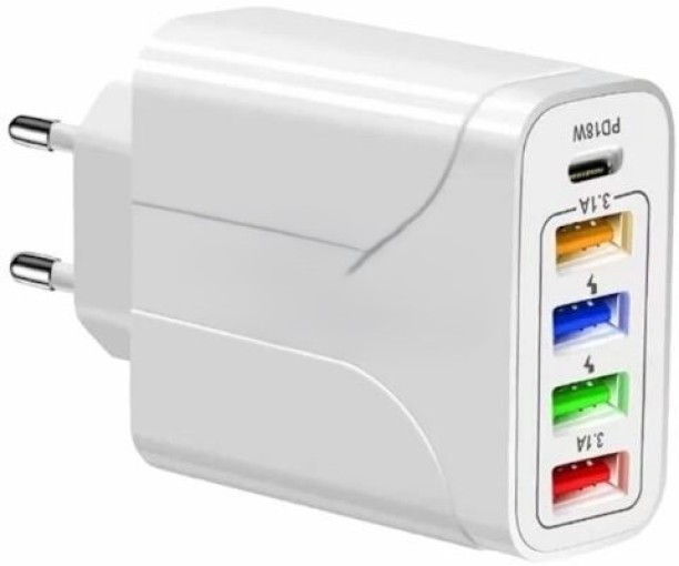 lilhe Charging Head 4 USB Port QC 48W +PD18 Quick Charge 4 A Multiport Mobile Charger