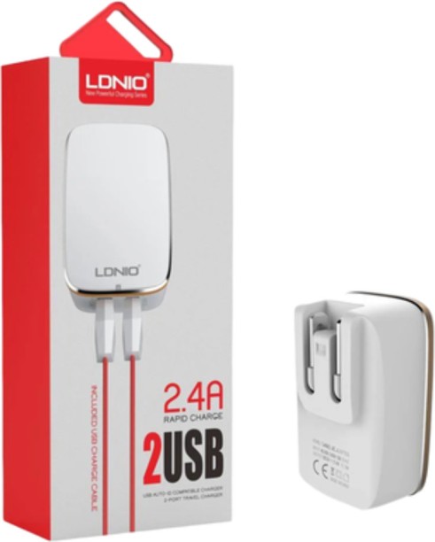 LDINO 2 Port Travel Charger Qualcomm 3.0 2.5 A Multiport Mobile Charger