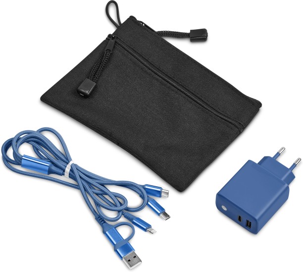 Serendipio Copeland Tech Set Supercharge Multiport Mobile Charger with Detachable Cable