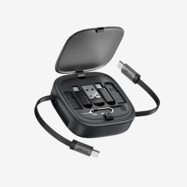 ACEFAST Multi Travel Set with Retractable Charging Data Cable Adaptive Charging Mobile Charger