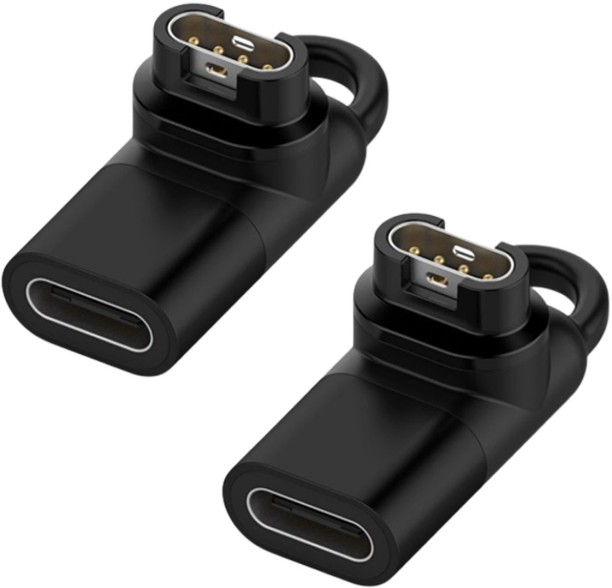 FocusFit Garmin Fenix/Forerunner/Venu Type C USB Charger Adaptor - Set of 2 Smartwatch Charger with Detachable Cable