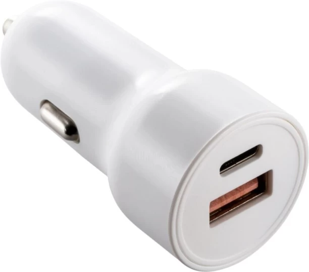 Get Connected Usb Car Charger A+ C Ports 2.1 A Multiport Mobile Charger with Detachable Cable