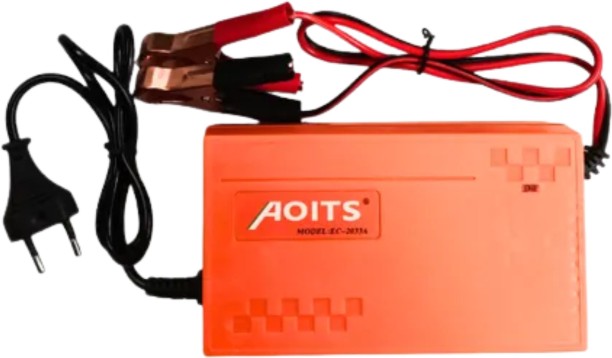 AOITS 12V 15A Intelligent Pulse Charger Multiport E-car Charger with Detachable Cable